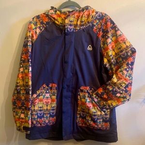Women’s Large Burton Eastfall ski snowboard Jacket in kaliedoscope/mood indigo